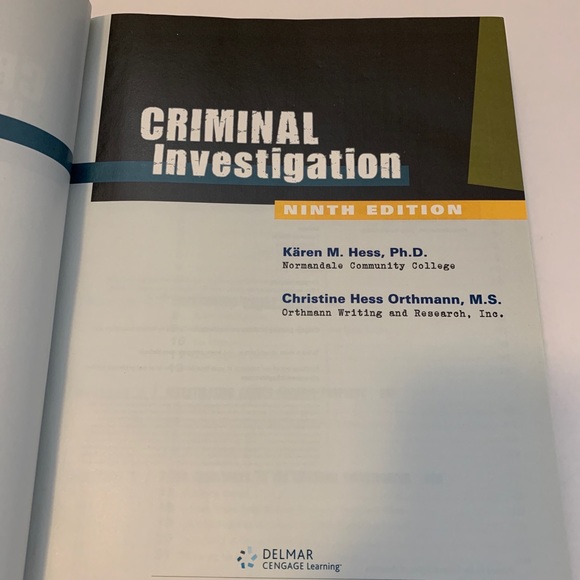 Criminal Investigation by Wayne W. Bennett, Kären M. Hess and Christine Hess - Picture 4 of 15